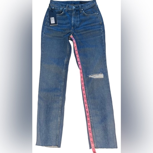 Rag & Bone High Rise Ankle Skinny Jeans Pamela Distressed Size 24 NWT - Picture 7 of 12